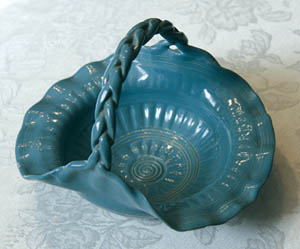 A bowl, including a braided handle, that Fred Wills made during his Van Briggle Pottery years. 
Westside Pioneer photo