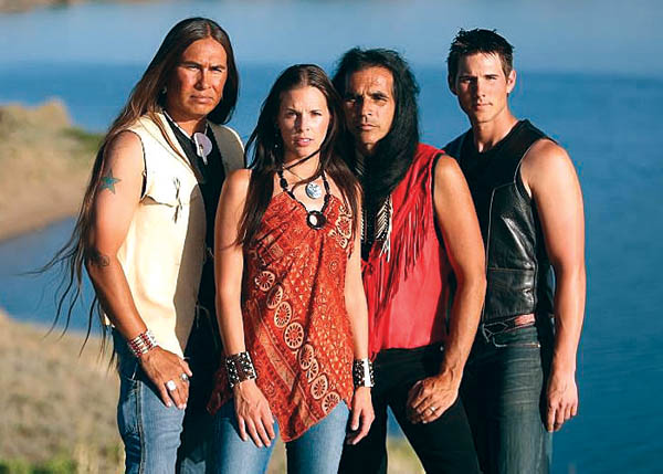 A popular returning musical group is Brule. From left are
Moses J. Brings Plenty, Nicole LaRoche, her father Paul and
brother Shane. The group will be in its usual location on the avenue at 27th Street.
Courtesy of Brule