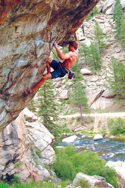 Alex Reich on a climb.
Courtesy of Alex Reich and School District 11